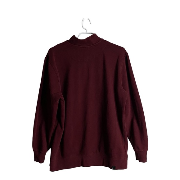 Bench Men's Burgundy 1/4 Zip Sweatshirt - Picture 8 of 9